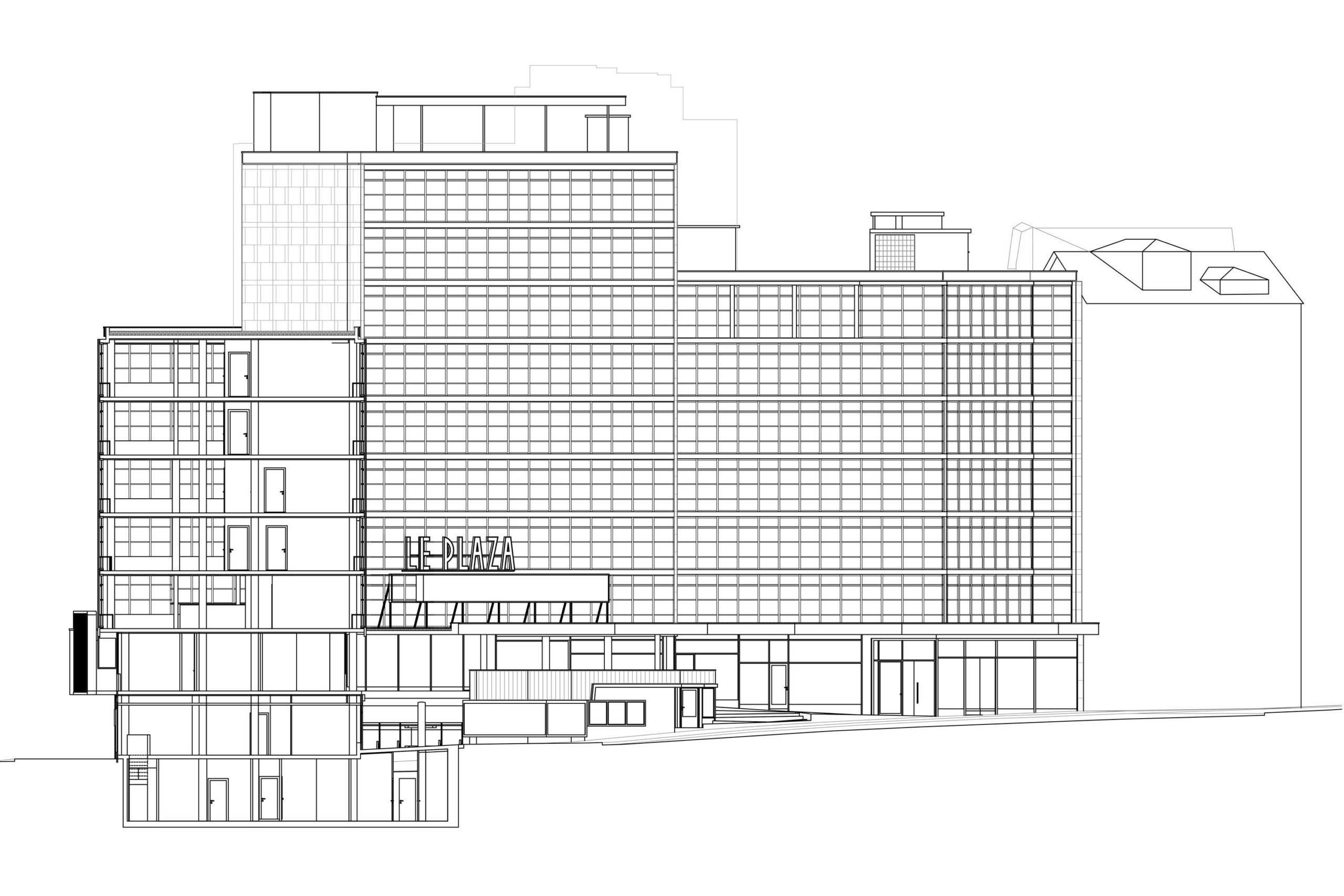 Le Plaza - Plan Coupe