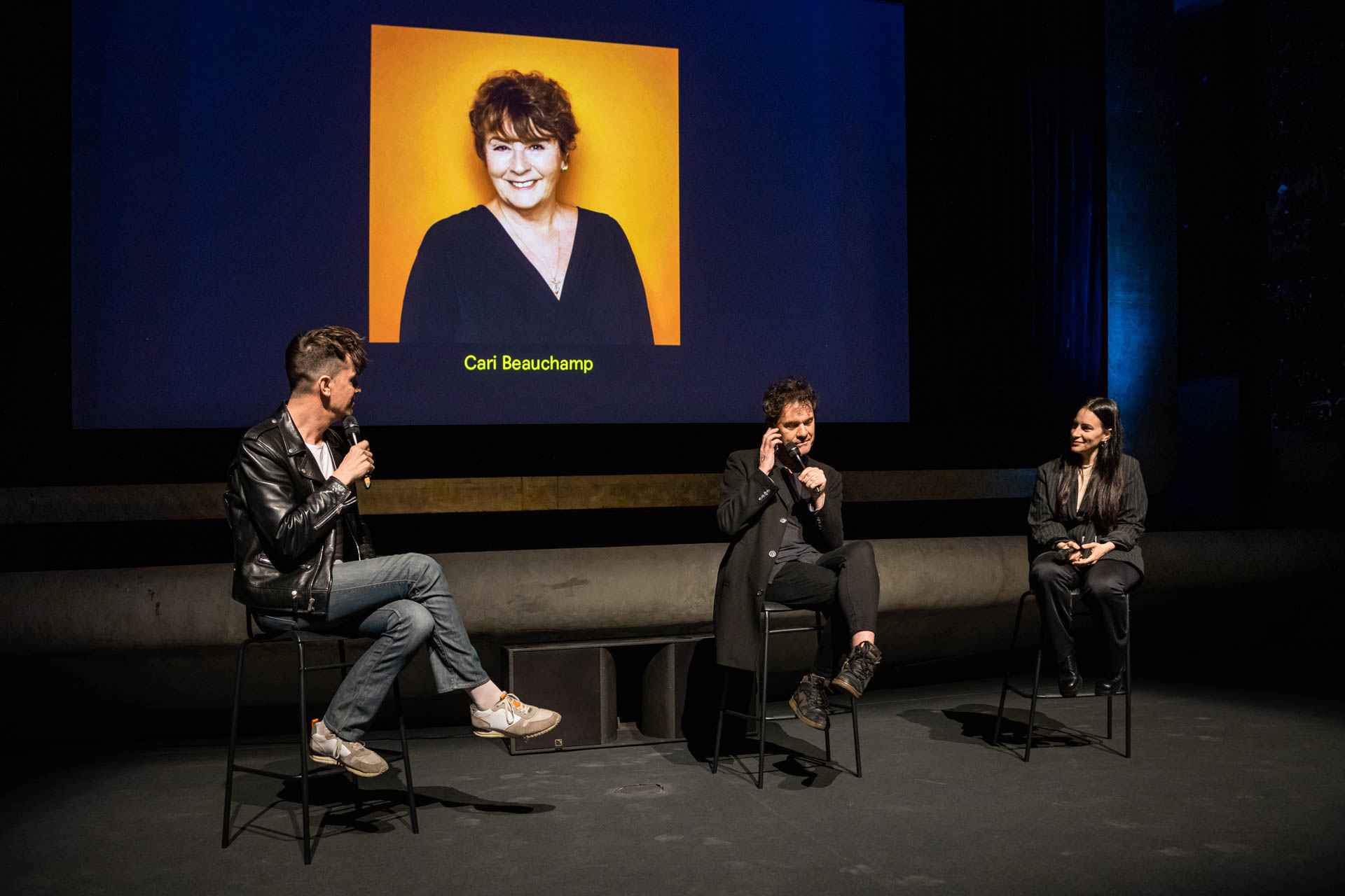 The Story of Film with Mark Cousins at the Plaza, avec Stéphane Riethauser et Delphine Jeanneret, photo Raphaëlle Mueller