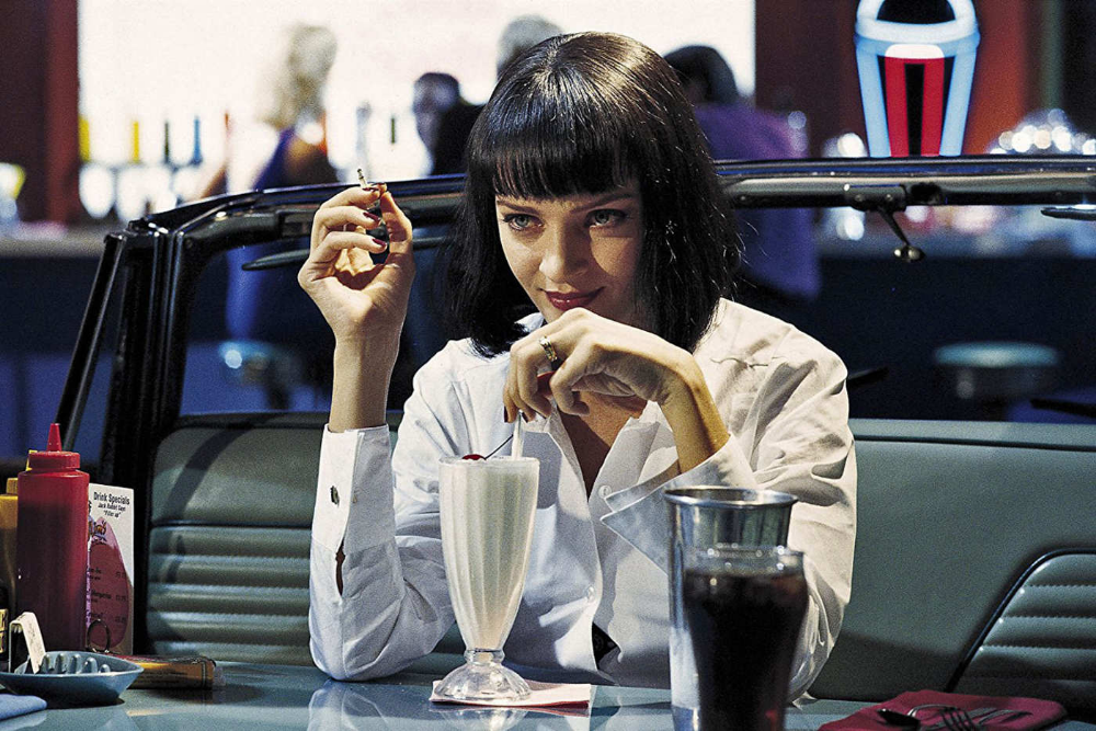 Pulp Fiction scene, Uma Thurman au restaurant